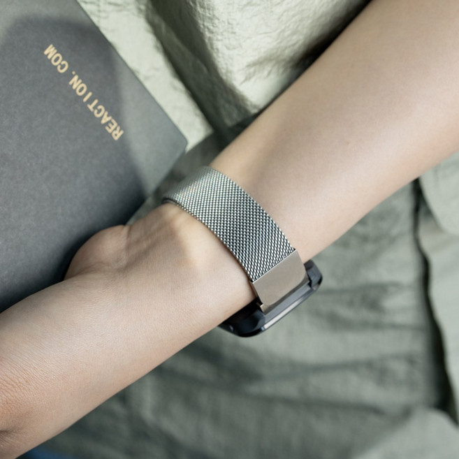 나인식스 보이스캐디 T12 T11 pro T-ultra T8 7 6 5 호환 밀레니즈 루프 스트랩, 1개, 실버