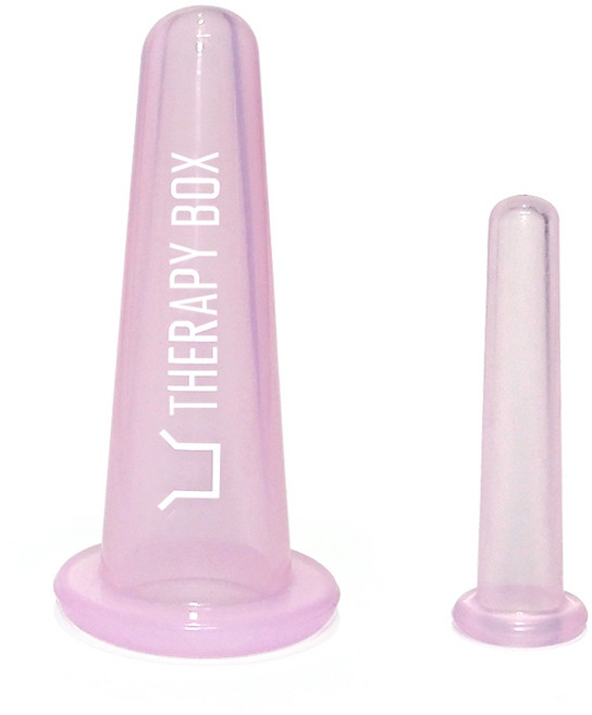 테라피박스 마사지컵 2PCS세트 컵핑테라피 얼굴마사지 리프팅 mts 셀프 부항 브이라인 셀룰라이트 이중턱 턱살빼는법, 핑크, 1개