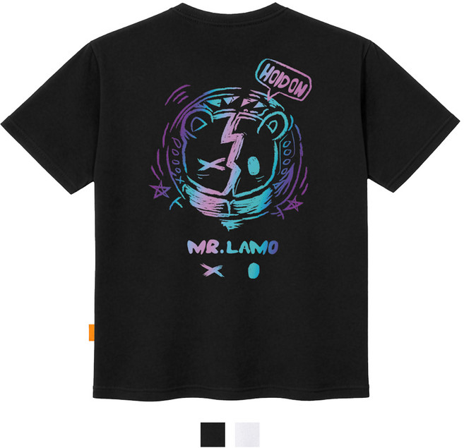 엘라모 네온베어 반팔 티셔츠 남녀공용 빅사이즈 S~4XL