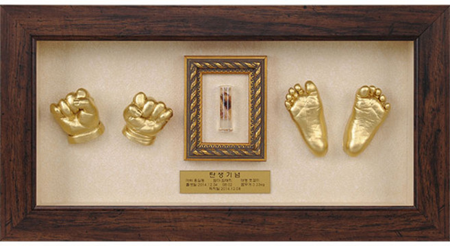 페이스오프 뉴본 손발도장x탯줄액자 엔틱, 펄화이트, 화이트