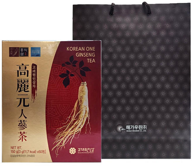 고려 인삼차50포 (지함) +쇼핑백포함, 150g, 50포, 1개