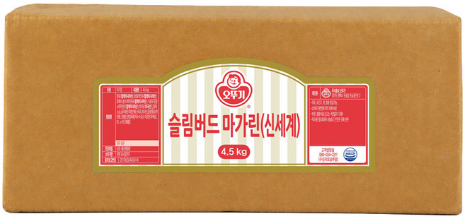 오뚜기 슬림버드 마가린, 1개, 4.5kg