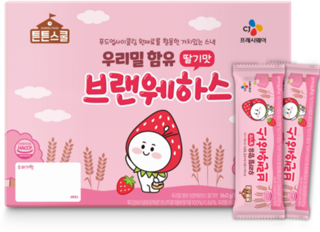 튼튼스쿨 브랜웨하스 딸기, 1개, 360g