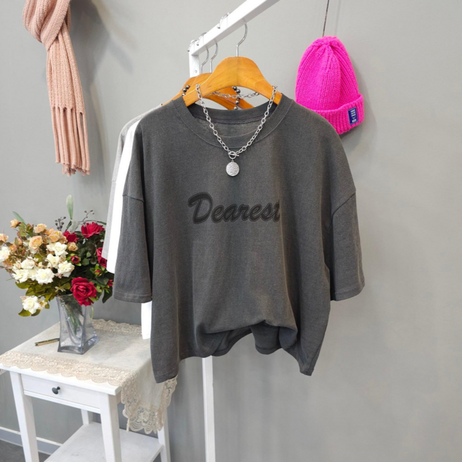 디어스트 피그먼트 크롭반팔티