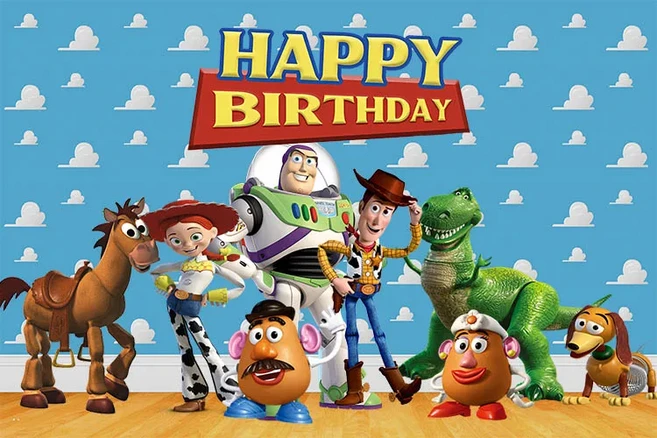 토이 스토리 어린이 생일 파티 테마 사진 배경 천 장면 소품 스튜디오, 03 150x100cm, 05 LZ1113