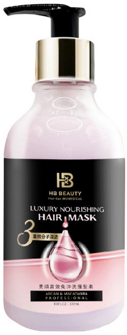 HB BEAUTY 奢華滋養免沖洗護髮素, 1個, 330ml