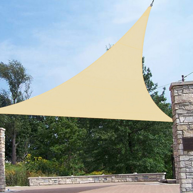 HK.sell 마일드 썬쉐이드 방수 메쉬 그늘막 2X2X2M 삼각, HDPE메쉬, 라인A 샌드