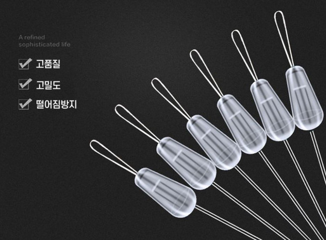 주한피싱 엉킴방지 스토퍼 줄 손상 방지 실리콘 콩 줄 꼬임 방지 떨어짐 방지 한포장 60알, 대