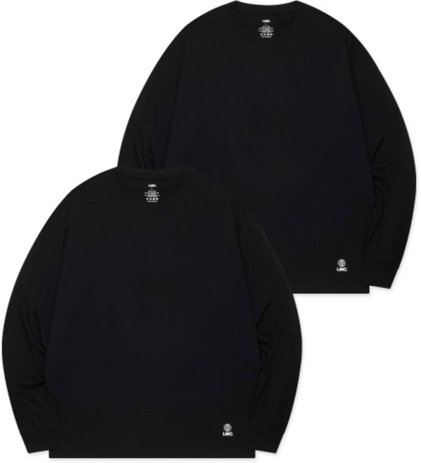 [엘엠씨] LMC GLOBE LONG SLV TEE 2PACK black