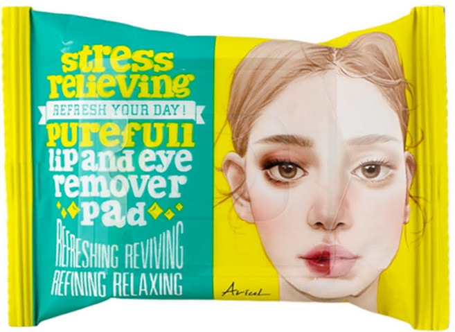 Ariul Purefull 眼唇卸妝棉 溫和保濕 快速卸除彩妝 獨立包裝方便攜帶, 1個, 30片