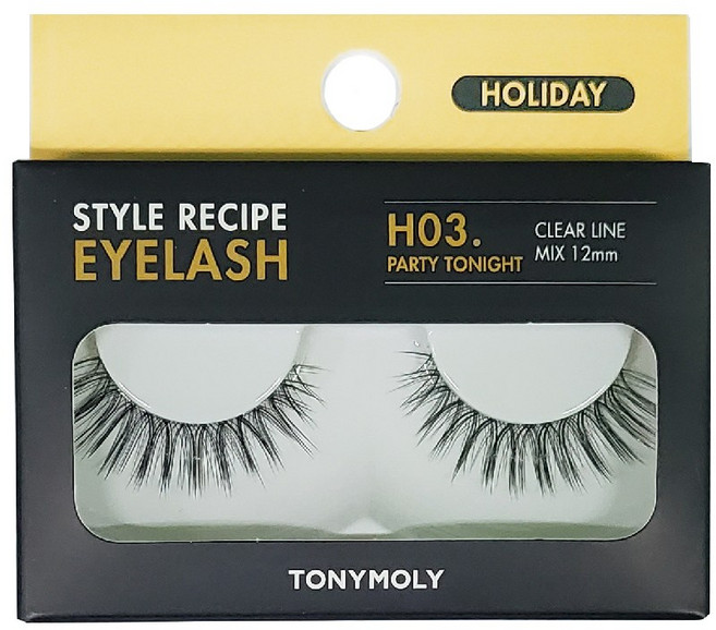 토니모리 스타일 레시피 아이래쉬 속눈썹, H03 파티투나잇(홀리데이), 1개