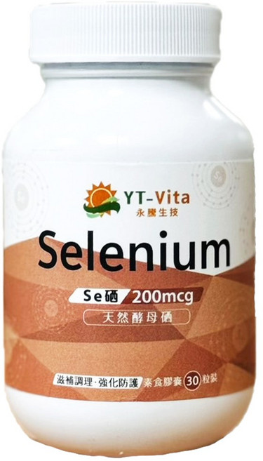 YT-Vita 永騰生技 酵母硒膠囊 200mcg 30粒裝 滋補強身, 1個, 30顆