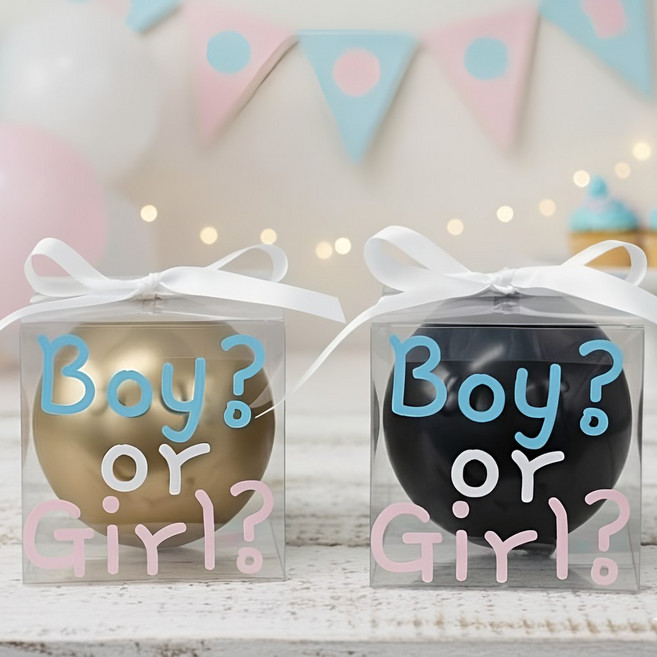 두둥뚜뚜 젠더리빌 풍선 베이비샤워 파티 성별 공개 축하, 1개, 혼합