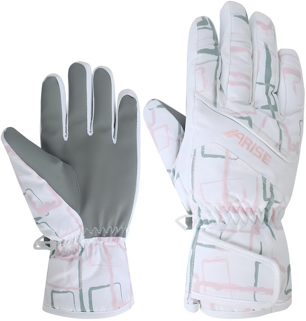 어라이즈 여성용 방수 스키장갑 AWGA018, 핑크, 1개