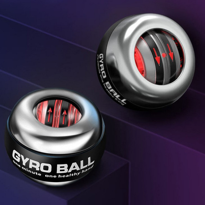 노스바이크 메탈 자이로볼 4세대 전완근 운동기구 손목 강화 손목터널증후군, 메탈실버, 1개