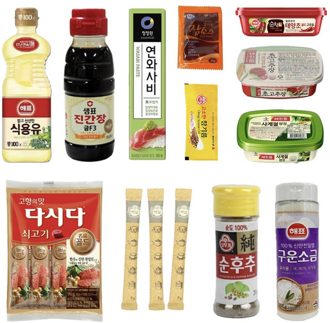 양념세트 조미료 양념 요리 캠핑, 1개