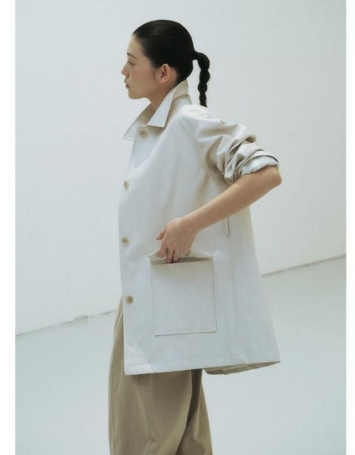 매장정품 SHESMISS 쉬즈미스 에코 레더 트렌치 맥코트 (SWWBYP12040) 1507672, 66, 다크브라운