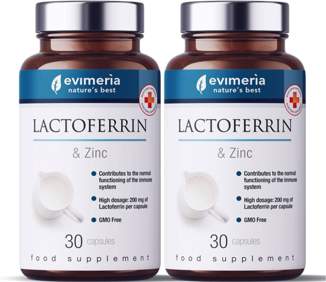 이탈리아 락토페린 200mg 아연 함유 30캡슐 x 2개