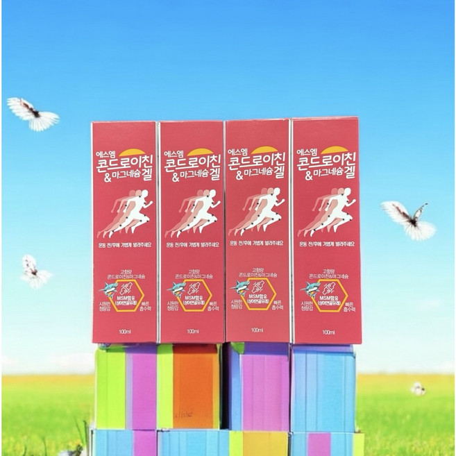 콘드로이친 마그네슘 바르는 볼타입 통증 완화, 4개, 100ml