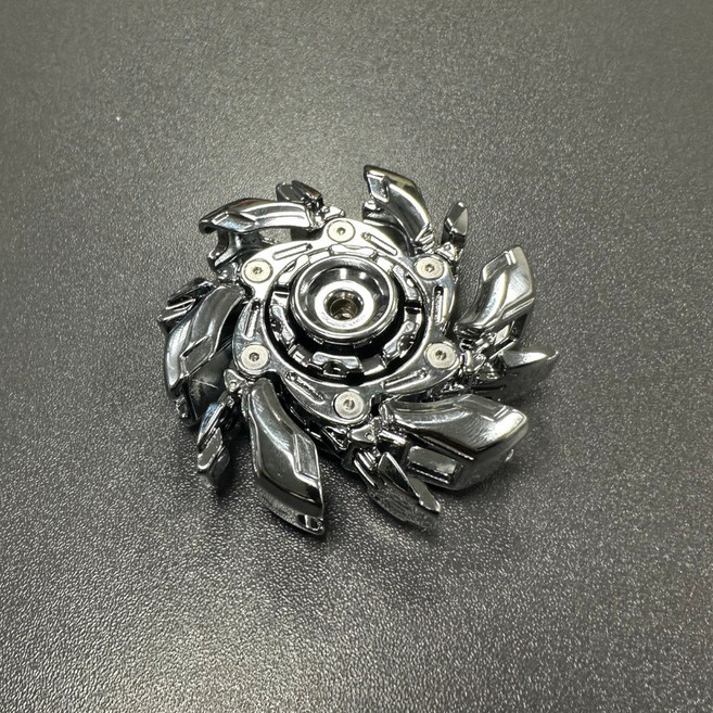 暴躁08 旋轉開甲 指尖陀螺 EDC 解壓玩具, 暴躁08 亮銀 送配件 拆卸工具 收納包, 1個