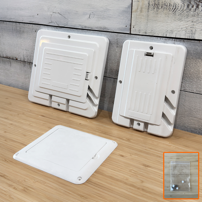 <더 탄탄박스> 배선기구 점검카바 전기배선 커버 전선 정리 점검구 국산 PVC 대 소 고무마개 포함, 1개