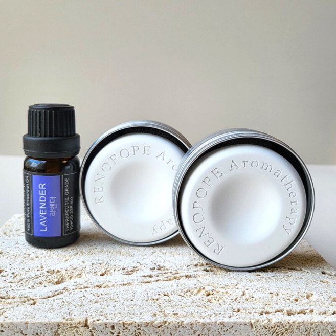 레노포프 아로마 스톤 규조토 방향제, 2P+천연 아로마오일 10ml