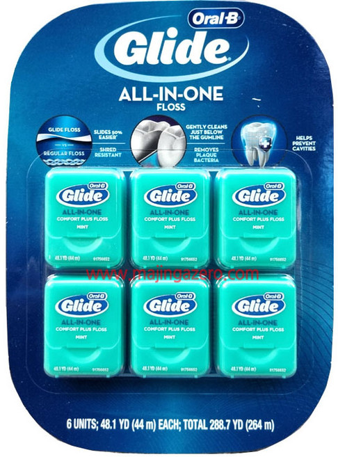 오랄비 글라이드 민트 치실 44m, 6개입, 1개