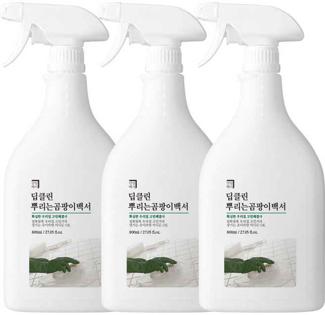 살림백서 딥클린 뿌리는 곰팡이백서, 800ml, 3개