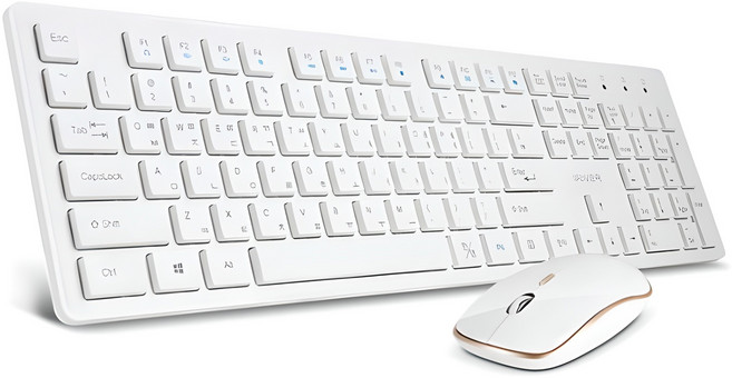 아이리버 2.4G 무선 키보드 + 마우스 세트 IR-WMK5000W, 화이트, 일반형