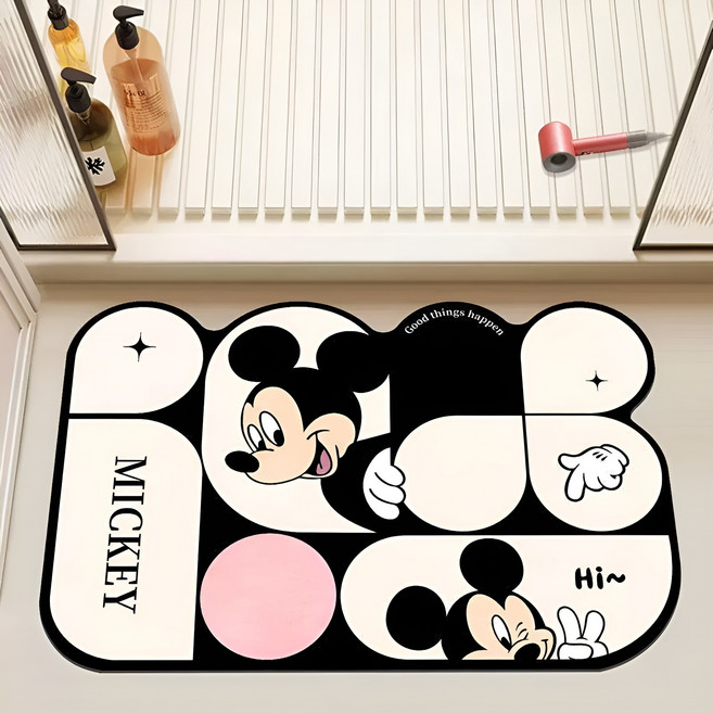 귀여운 인물 욕실 발매트 규조토 발매트, 미키 2