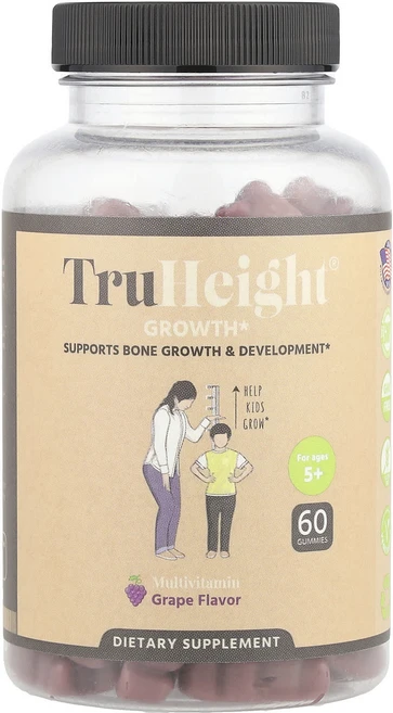 TruHeight 건강을 위한 구미젤리 종합비타민 만 5세 이상 포도 구미젤리 60개, TruHeight건강을위한구미젤리종합비타민만5세이상포도, 1개, 60정 - 쿠팡