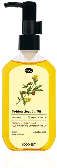 [에코디언트] 100% 퓨어 골든 호호바 오일, 1개, 100ml