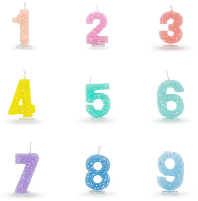 그란데 글리터 빅숫자초 (0~9), 숫자4, 2개