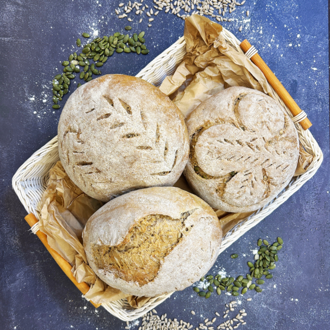 탄드르 하우스 러시아 빵 통호밀빵 TANDIR HOUSE DEREVENSKY WHOLE RYE BREAD, 1개, 390g