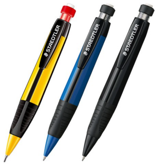 스테들러 노리스 점보 메타니컬 샤프 블랙 771, 1.3mm 옐로우, 4개