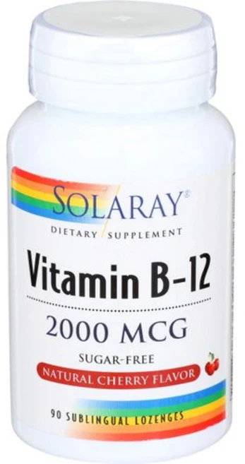 솔라레이 비타민 B12 2000 90정 SOLARAY Vitamin B12 2000 90 CT, 1개 - 쿠팡