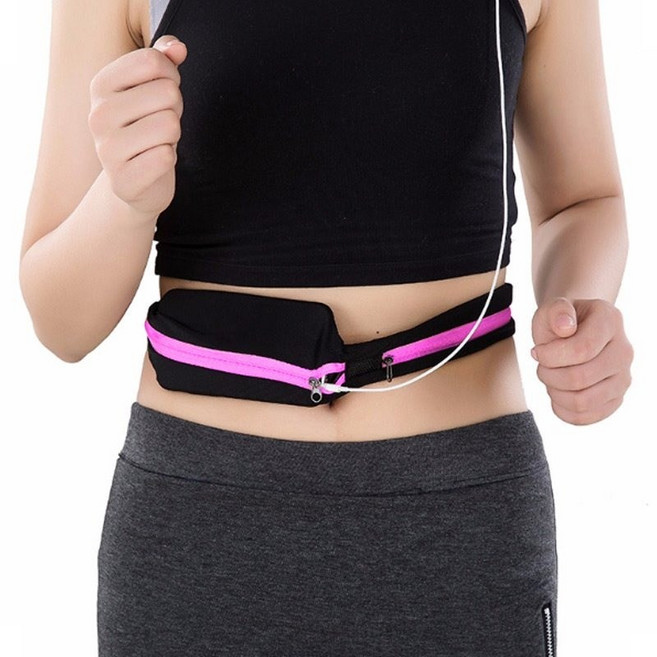 힙색 허리색 미니가방 여자힙색 프리 벨트 백 2개 한세트 운동용 미니 허리 가방 방수포켓 스마트폰 수납, (블랙 1 + 블랙 1) 2개 1set