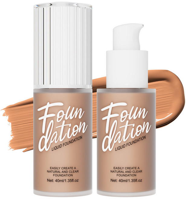 hellokiss 粉底液 遮瑕 粉底霜 持久不脫妝 BB霜, 1個, 銷售，購買等同默認公司免責聲明,40ml