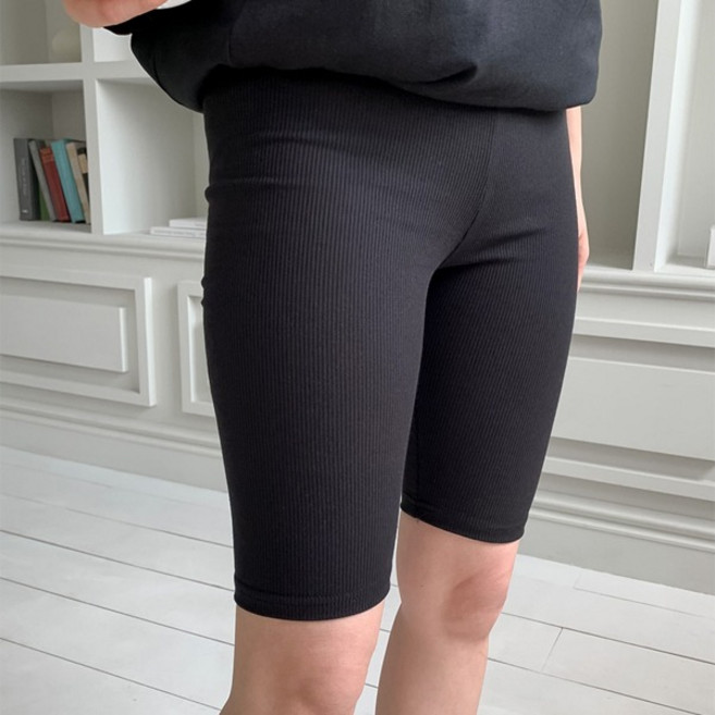 에코 5부레깅스)골지레깅스 골지패턴무늬 줄 5부기장 쫄반바지레깅스 스판 폴리레깅스 레이온면 얇은면소재 여름레깅스 쫄팬츠