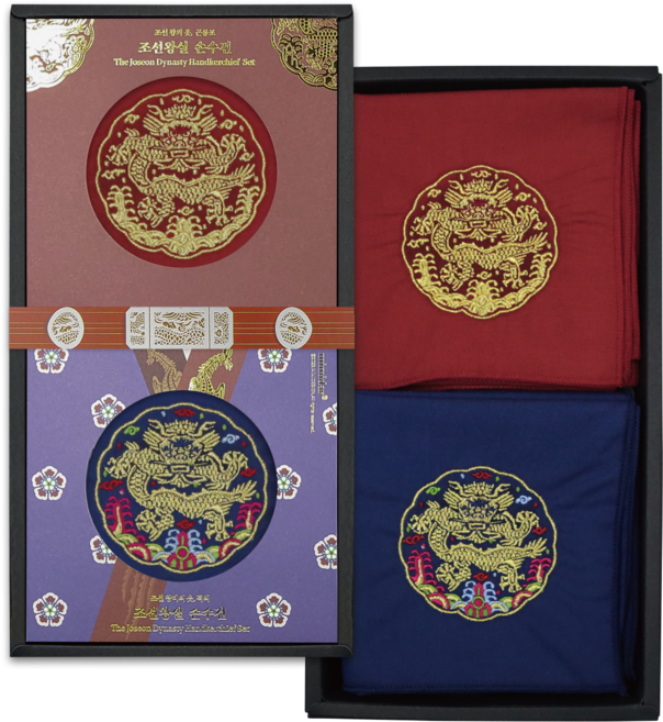 미미달 조선왕실 곤룡포 손수건 세트 외국인선물 한국전통선물 답례품 국립중앙박물관 굿즈