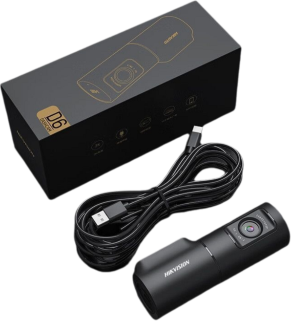 海康威视 D6 4K 星光夜视 5G WiFi 行車記錄器, 通用, 4K【內置電容-電池鼓包】-可觀回放【128G原裝卡】