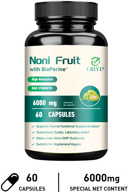 GREVIP 諾麗果膠囊 添加 BioPerine 6000mg, 60組