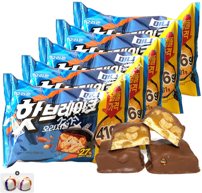 핫브레이크 미니(416g) x 5봉+자색옥춘사탕 20g 세트, 2.08kg, 1세트