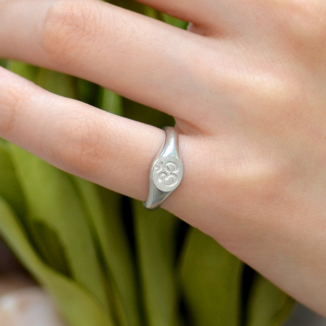 반지소 잎새 실버925 옴자 소원 행운 절 불교 반지