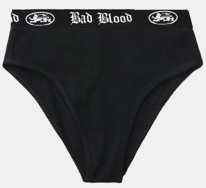 (국내배송정품) BADBLOOD 미스틱 와플 니트 브리프 - 블랙 w-pnt25-011 111597