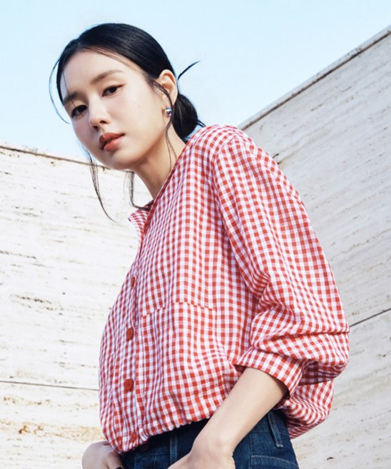 매장정품 셀렙샵에디션 CELEBSHOP EDITION 26SS 아사면 깅엄체크 후드점퍼 2081534895 147533