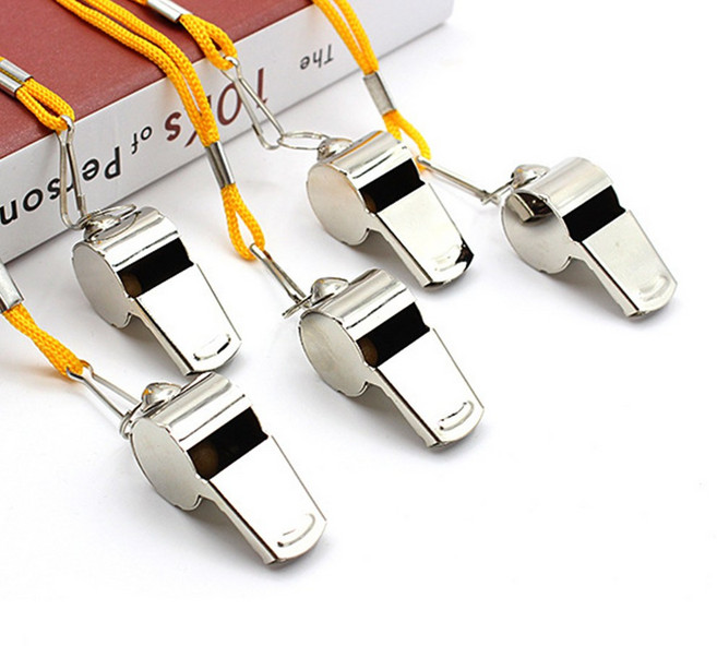 알파 호루라기 호신용 운동경기 휘슬, 5개, 실버