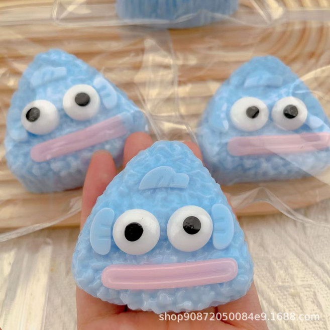 옐상 한교동 삼각김밥모양 말랑이 스쿼시, 1개, 50g, 블루