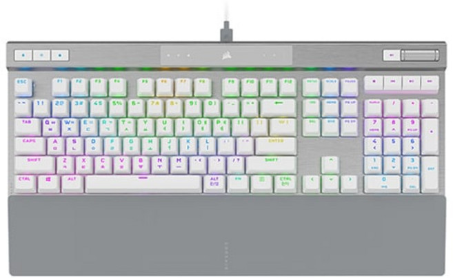 커세어 K70 RGB PRO OPX 광적축 게이밍 기계식 유선 일반형 키보드, 화이트, RGP0134, 적축