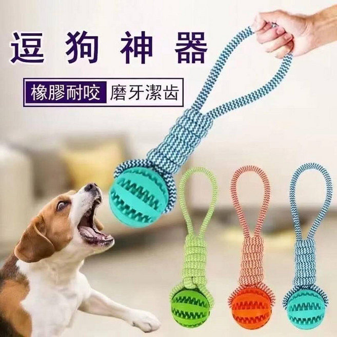 寵物磨牙繩結玩具, 隨機出貨不挑色, 1個